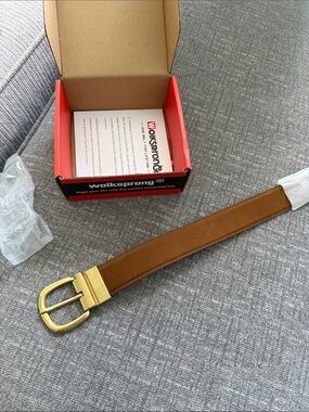 Women’s Suede Leather Belt with Gold Buckle